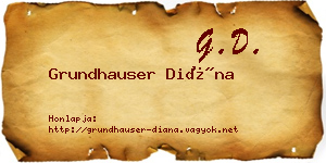 Grundhauser Diána névjegykártya